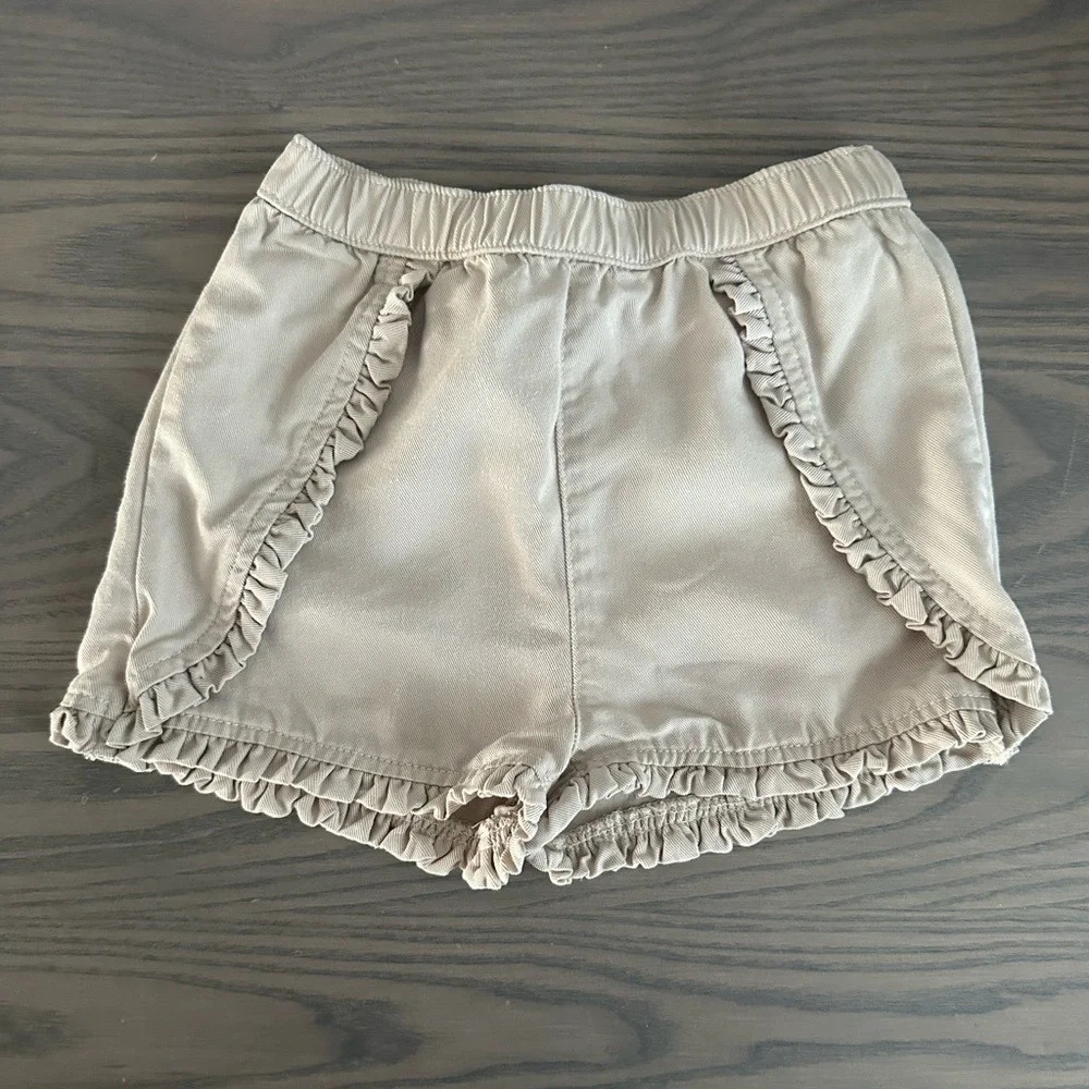 MILES THE LABEL TODDLER GIRL PAPERBAG WAIST SHORTS & WOVEN LYOCELL SHORTS